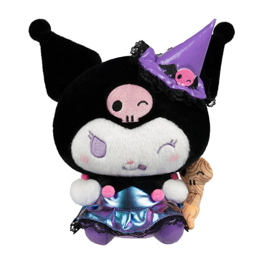 Hello Kitty and Friends 8-Inch Kuromi Halloween Plush Wearing a Witch Costume