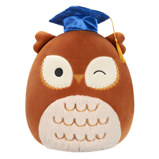 12-Inch Arella the Brown Owl in Graduation Cap